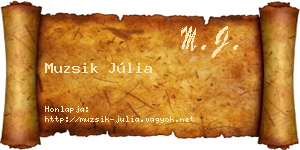 Muzsik Júlia névjegykártya