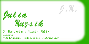 julia muzsik business card